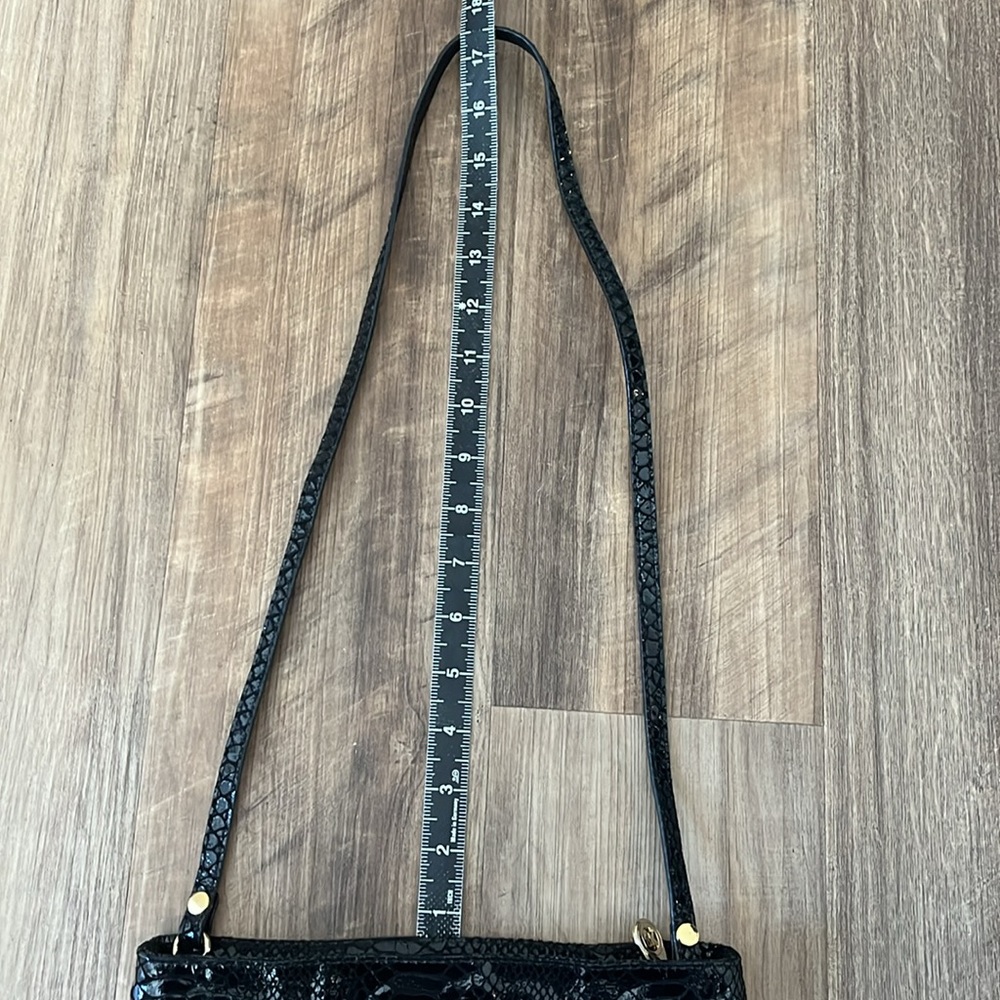 Black Micheal Kors Patent Animal Print Clutch Strap Bag - Picture 13 of 13